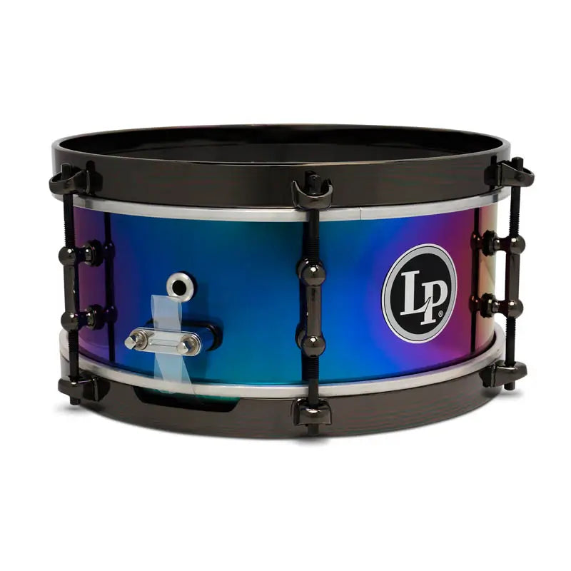 LP Tony Succar 10" Micro Snare Rainbow w/Black Nickel Hw