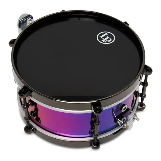 LP Tony Succar 10" Micro Snare Rainbow w/Black Nickel Hw