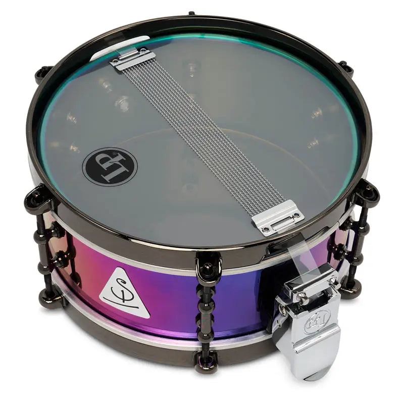 LP Tony Succar 10" Micro Snare Rainbow w/Black Nickel Hw