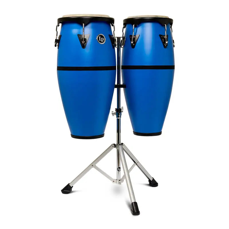 LP Discovery II Ultralight Conga Set 10" & 11" w/Stand Race Car Blue