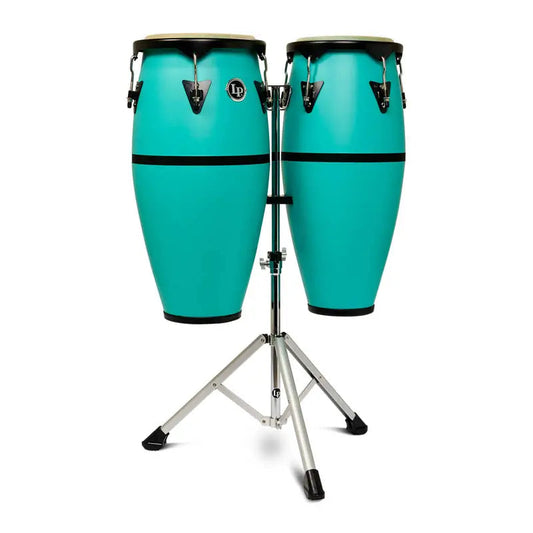 LP Discovery II Ultralight Conga Set 10" & 11" w/Stand Seafoam