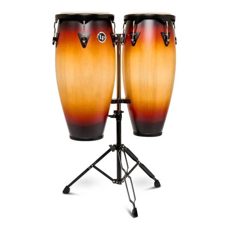 LP City II Mango Wood Conga Set 10" & 11" w/Stand Vintage Sunburst