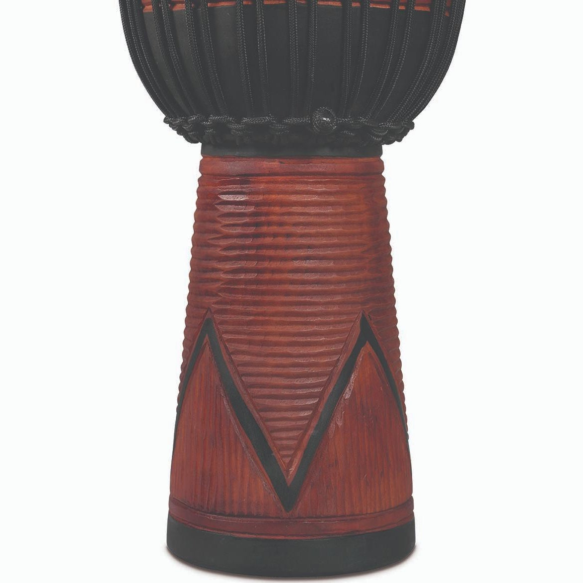 LP World Beat Wood Art Large Djembe, Black/Brown - Drum Center Of Portsmouth