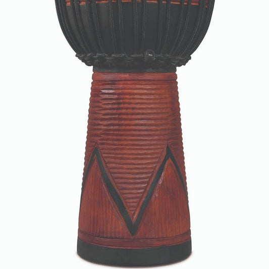 LP World Beat Wood Art Large Djembe, Black/Brown - Drum Center Of Portsmouth
