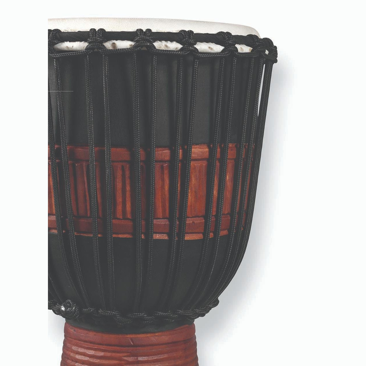 LP World Beat Wood Art Large Djembe, Black/Brown - Drum Center Of Portsmouth