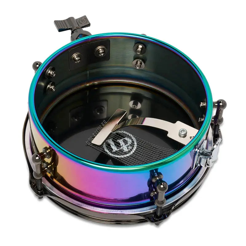 LP Tony Succar Micro Snare Drum 8" Rainbow w/Black Nickel Hw