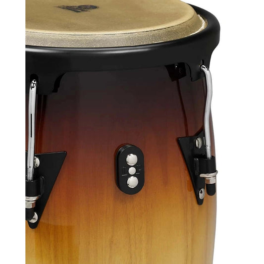 LP Aspire Wood Congas Set w/Double Stand - Vintage Sunburst Finish - Drum Center Of Portsmouth