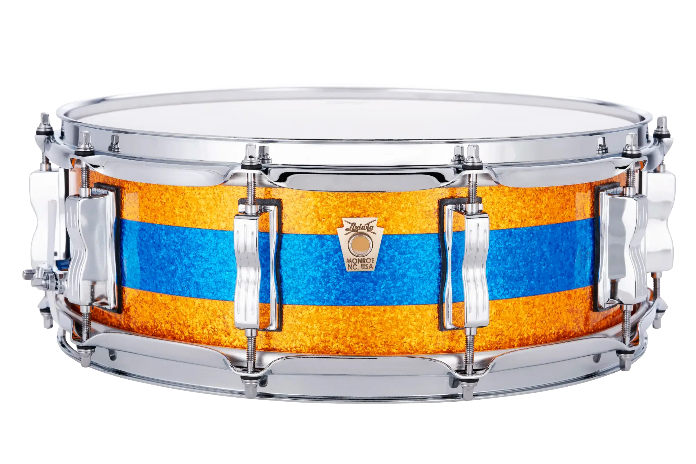 Ludwig Classic Maple Snare Drum 14x5 Gold/Blue/Gold Tri-Band