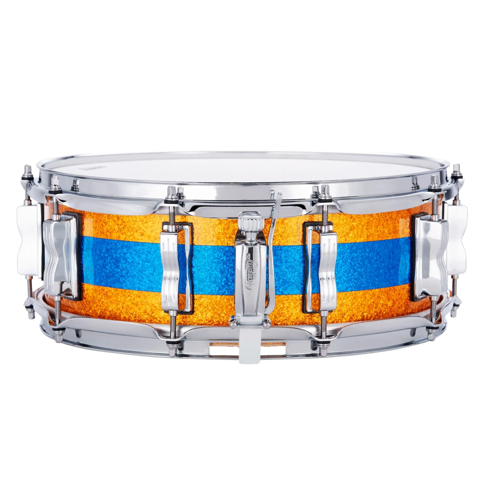 Ludwig Classic Maple Snare Drum 14x5 Gold/Blue/Gold Tri-Band - Drum Center Of Portsmouth