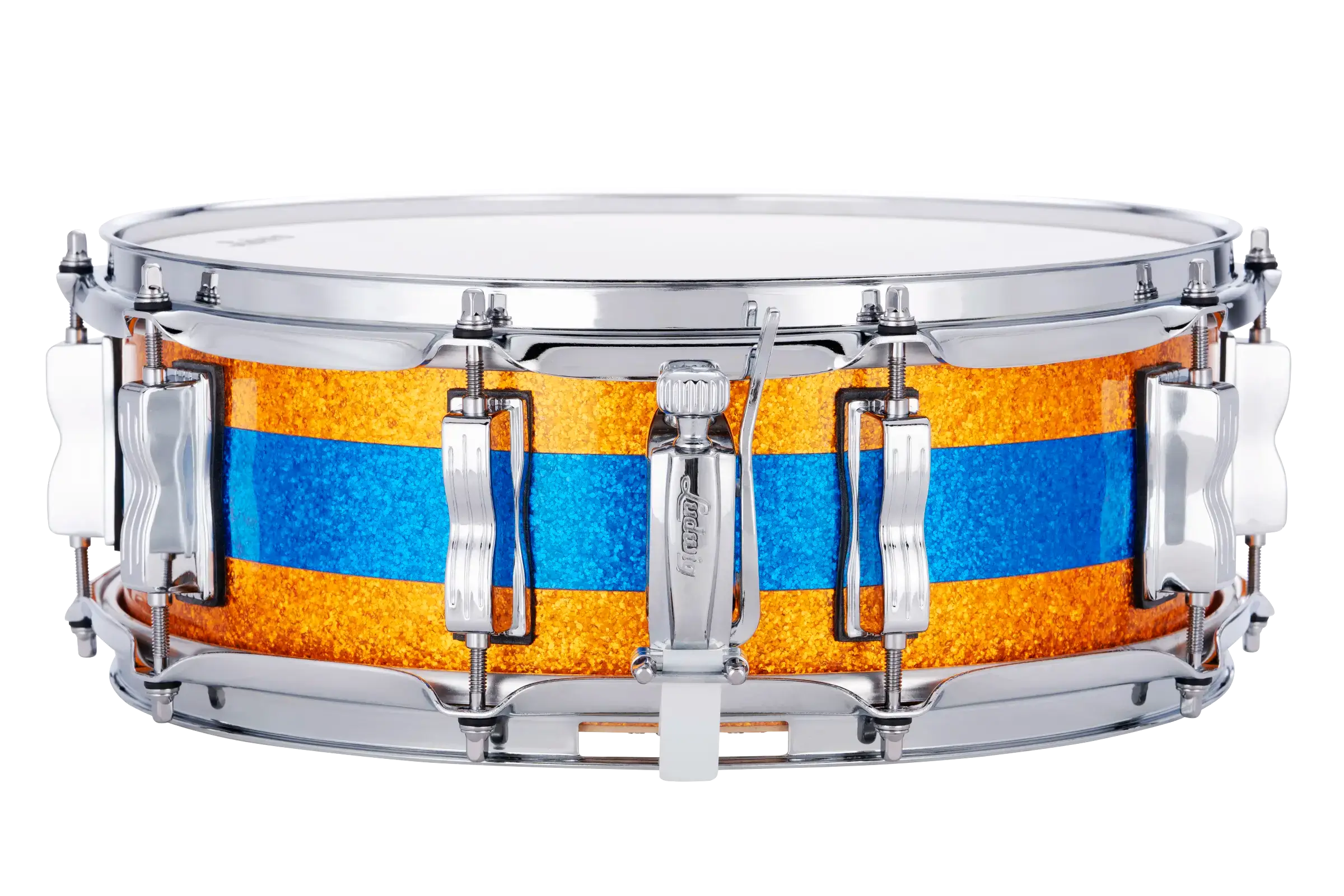 Ludwig Classic Maple Snare Drum 14x5 Gold/Blue/Gold Tri-Band