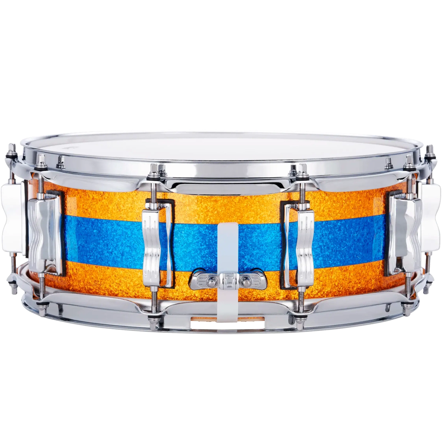Ludwig Classic Maple Snare Drum 14x5 Gold/Blue/Gold Tri-Band - Drum Center Of Portsmouth