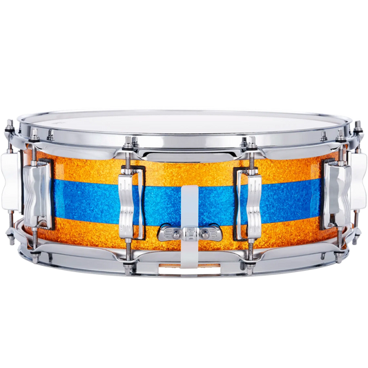 Ludwig Classic Maple Snare Drum 14x5 Gold/Blue/Gold Tri-Band - Drum Center Of Portsmouth