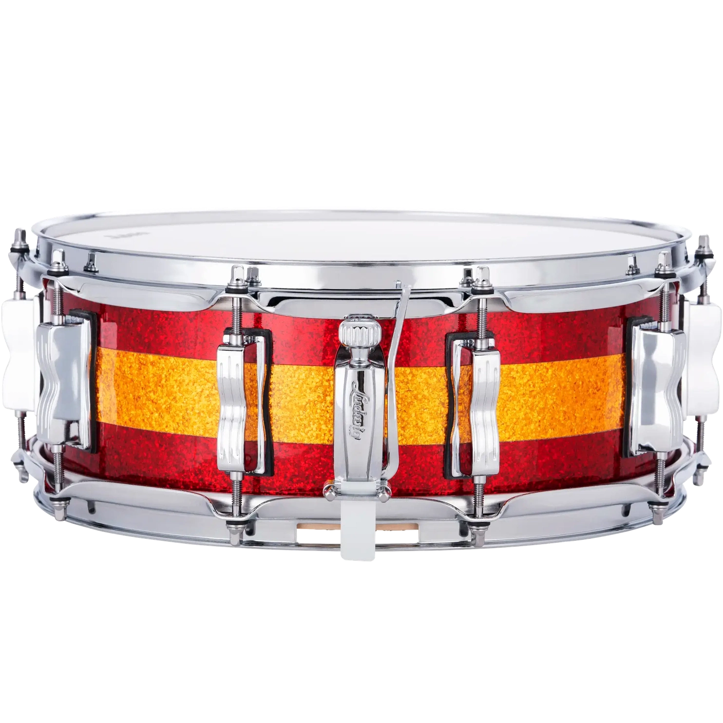 Ludwig Classic Maple Snare Drum 14x5 Red/Gold/Red Tri-Band - Drum Center Of Portsmouth