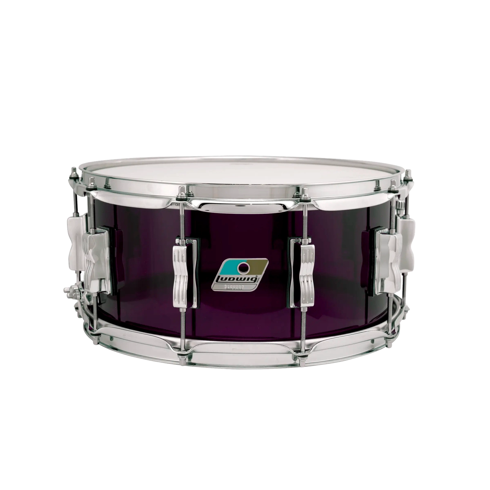 Ludwig Vistalite Snare Drum w/P88 Strainer 14x6.5 Purple - Drum Center Of Portsmouth