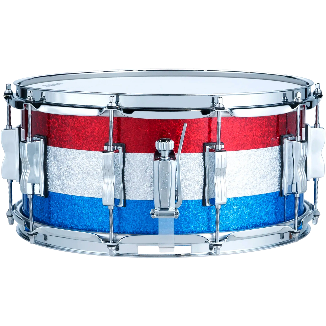Ludwig Classic Maple Snare Drum 14x6.5 Red/Silver/Blue Sparkle - Drum Center Of Portsmouth