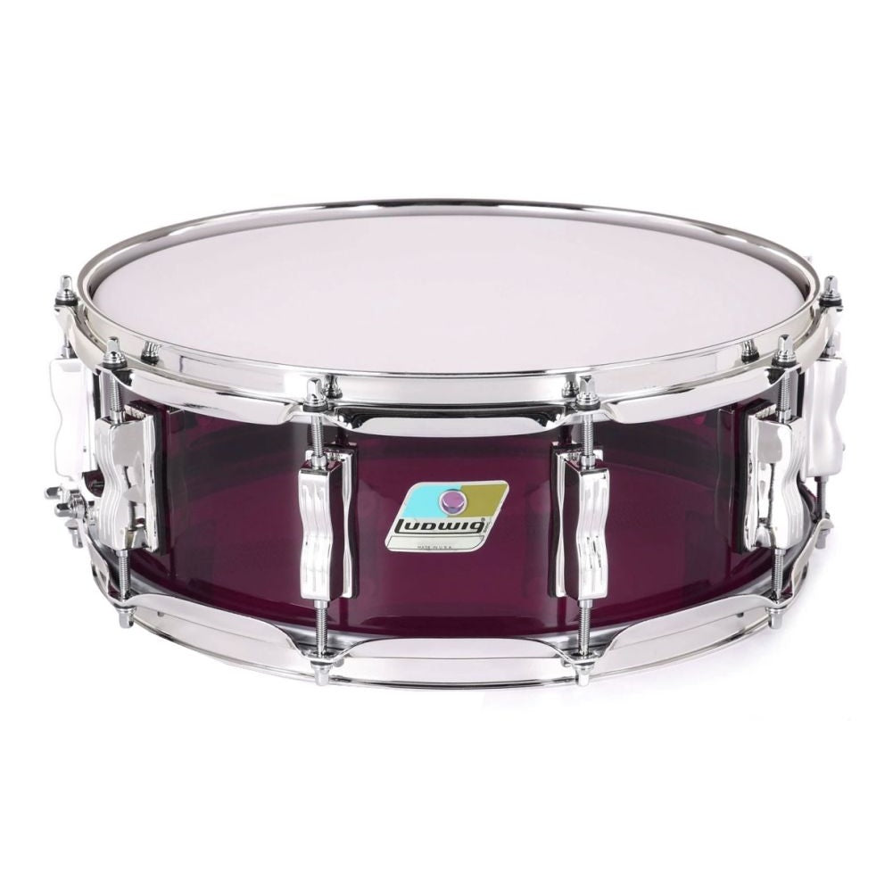 Ludwig Vistalite Snare Drum w/P88 Strainer 14x5 Purple - Drum Center Of Portsmouth