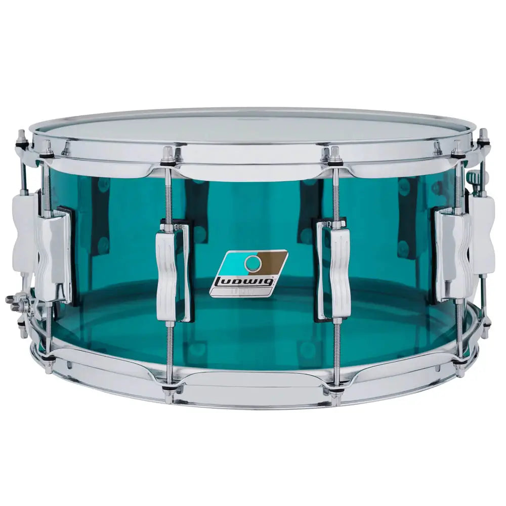 EMBARGOED - ACTIVATE OCT 1 - Ludwig Vistalite Snare Drum 14x6.5 Teal - Drum Center Of Portsmouth