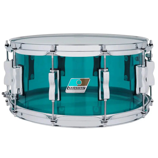 EMBARGOED - ACTIVATE OCT 1 - Ludwig Vistalite Snare Drum 14x6.5 Teal - Drum Center Of Portsmouth