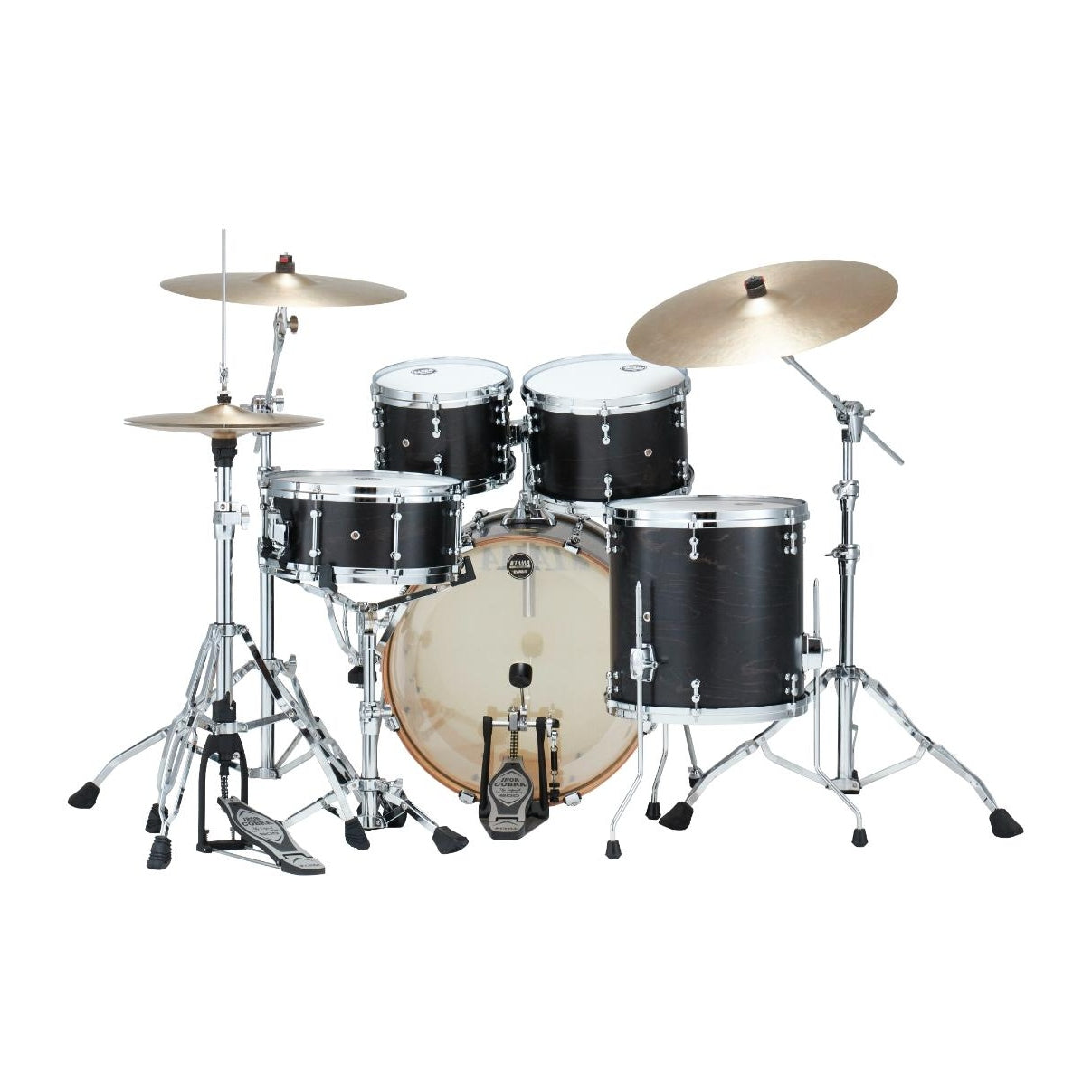 その他 Dark Tama Tama SLP Fat Spruce 5pc Drum Set Satin Charcoal Black