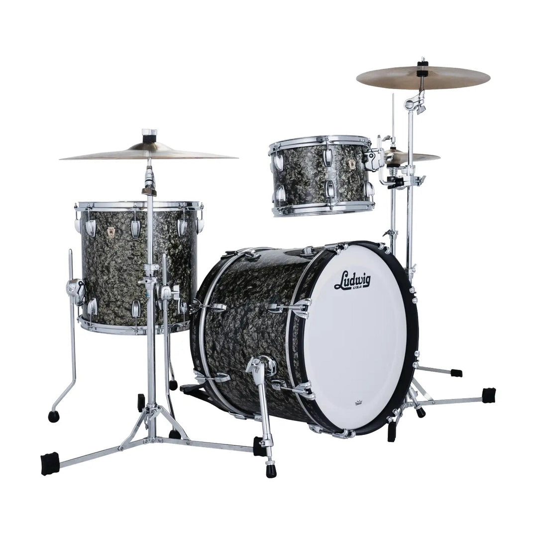 Ludwig Classic Maple 3pc Downbeat Drum Set Moss Green - Drum Center Of Portsmouth