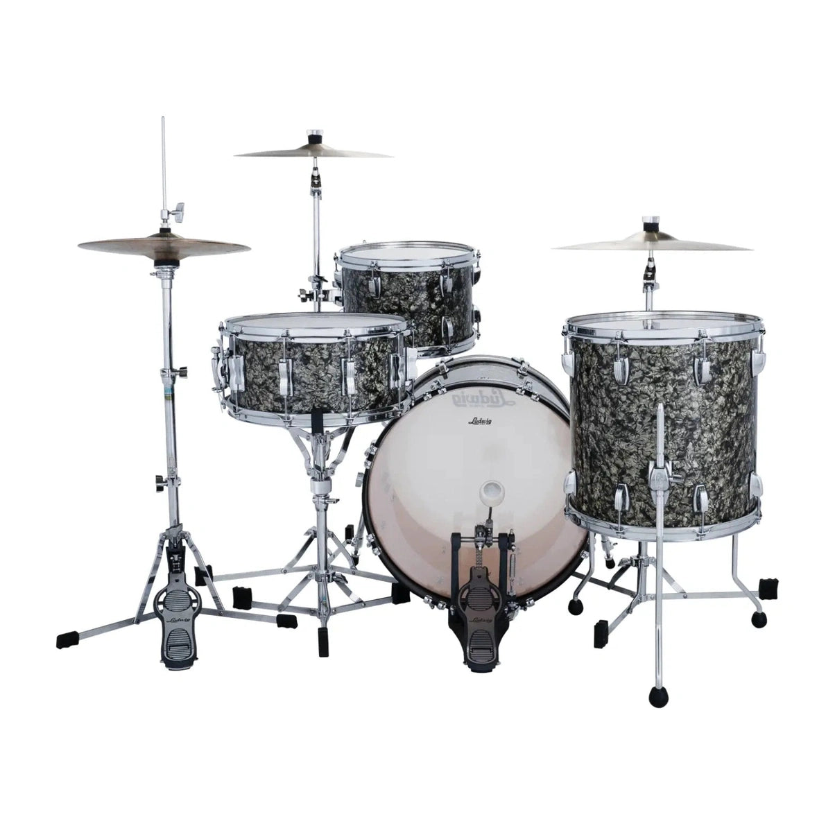 Ludwig Classic Maple 3pc Downbeat Drum Set Moss Green - Drum Center Of Portsmouth