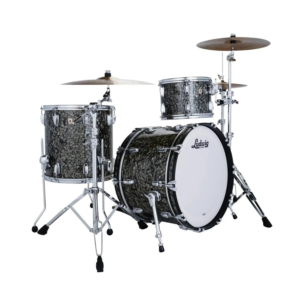 Ludwig Classic Maple 3pc Fab Drum Set Moss Green - Drum Center Of Portsmouth