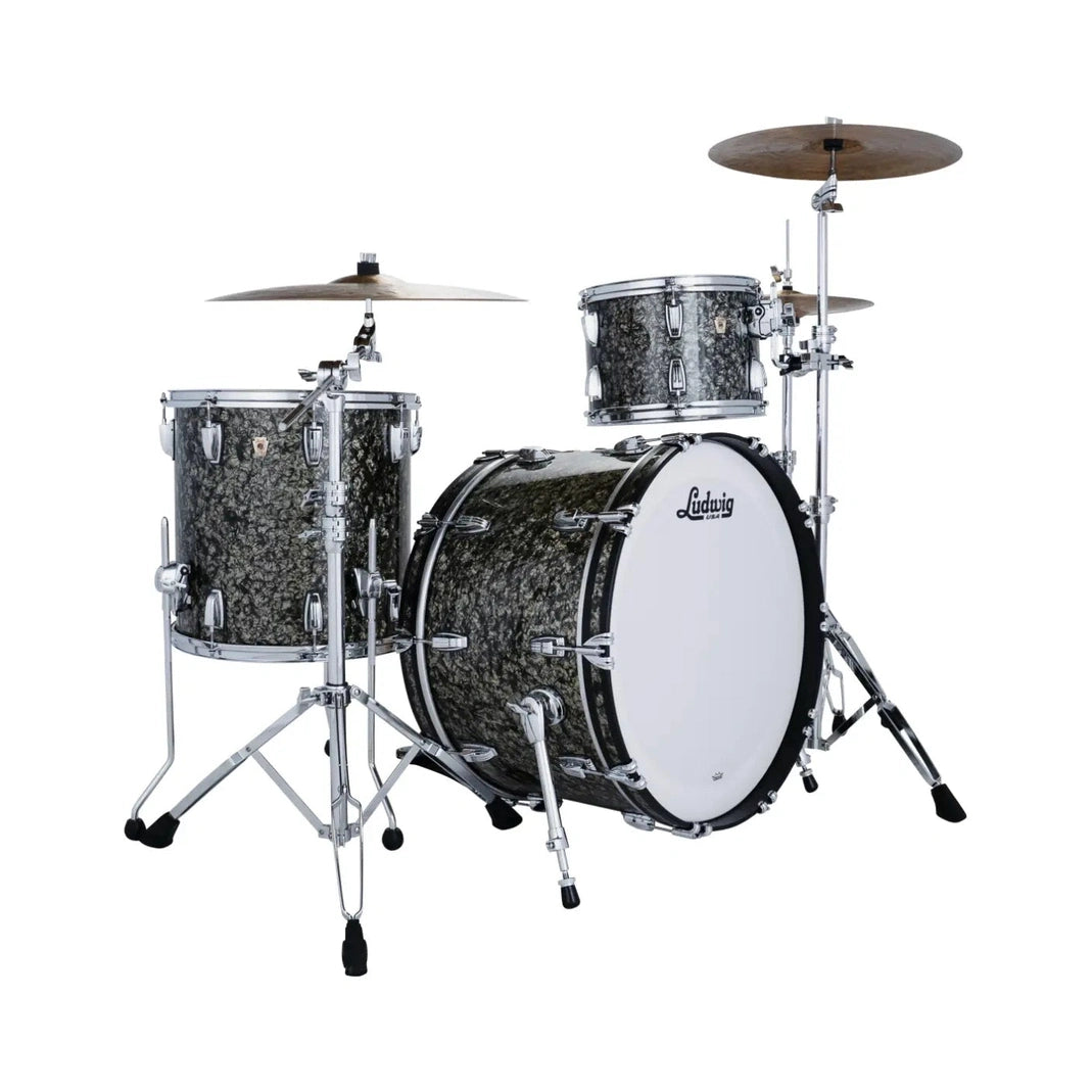 Ludwig Classic Maple 3pc Pro Beat Drum Set Moss Green - Drum Center Of Portsmouth
