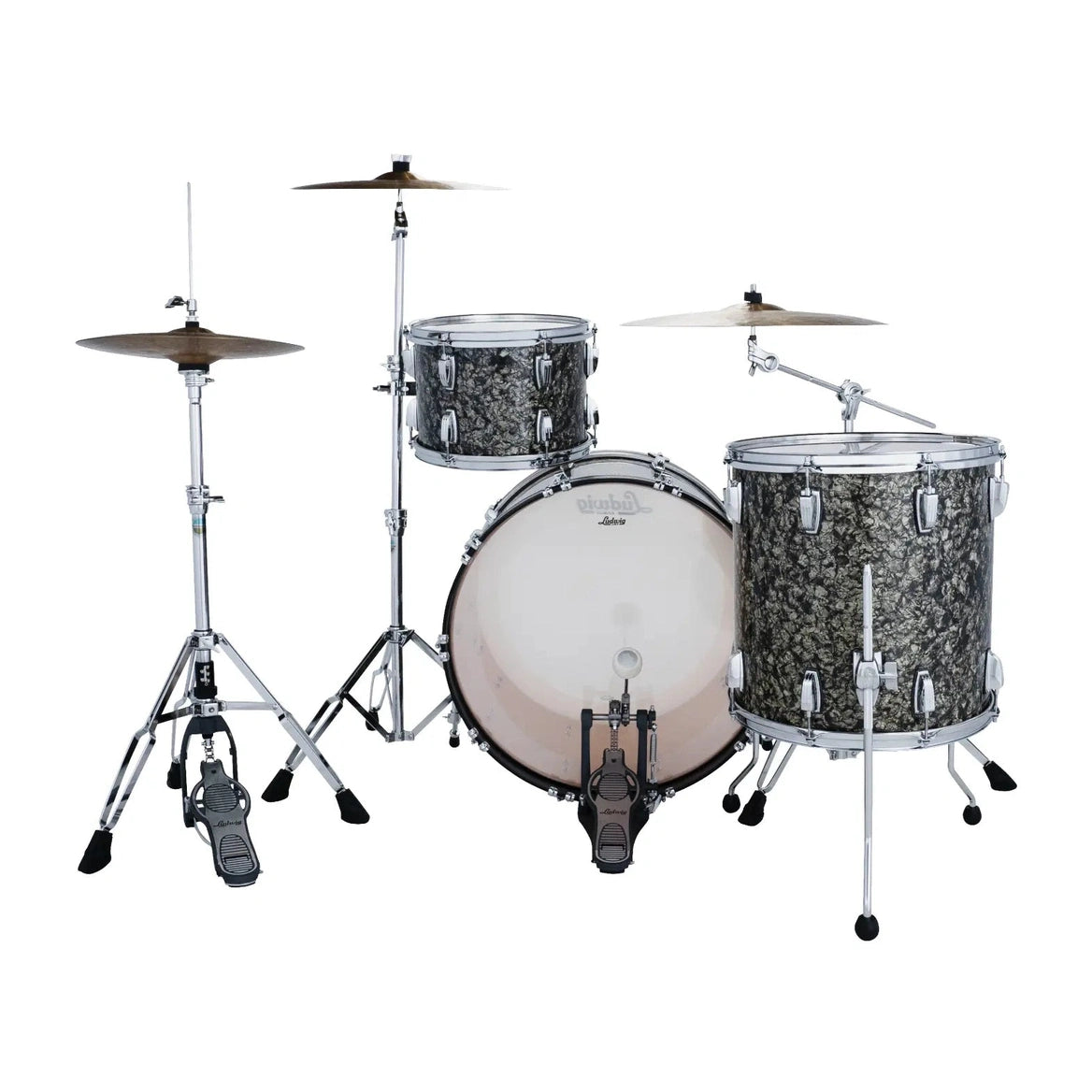 Ludwig Classic Maple 3pc Pro Beat Drum Set Moss Green - Drum Center Of Portsmouth