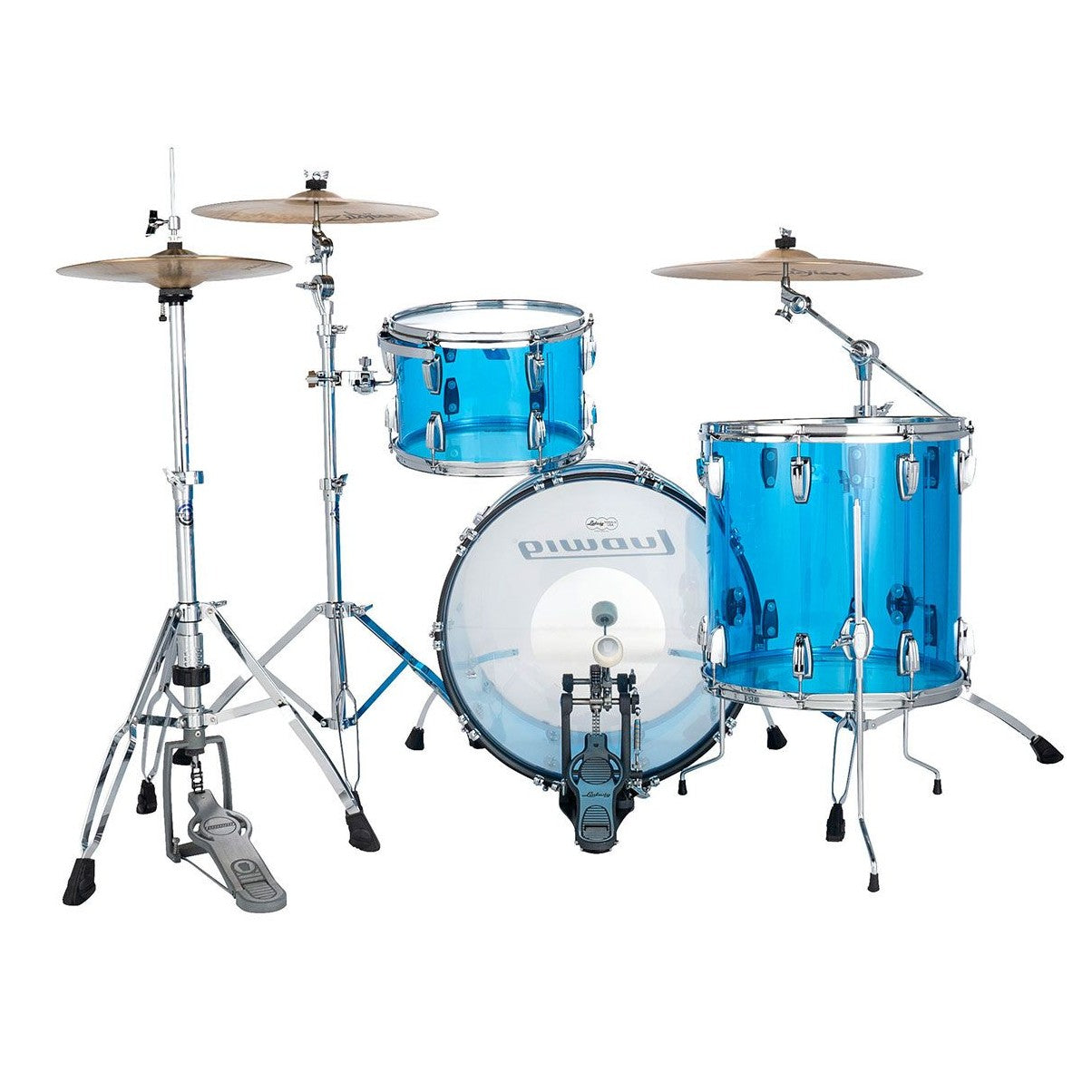 Ludwig Vistalite 3pc Drum Set Blue 22/13/16 - Drum Center Of Portsmouth