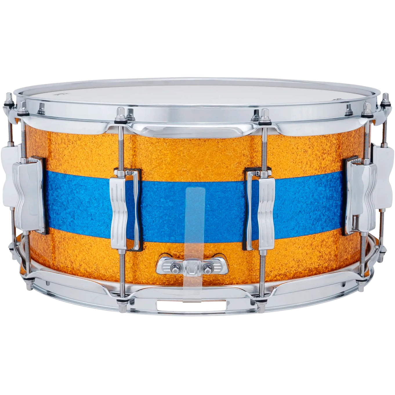 Ludwig Classic Maple Snare Drum 14x6.5 Gold/Blue/Gold Tri-Band - Drum Center Of Portsmouth