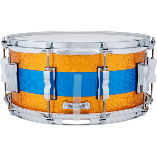 Ludwig Classic Maple Snare Drum 14x6.5 Gold/Blue/Gold Tri-Band - Drum Center Of Portsmouth