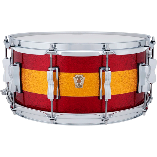 Ludwig Classic Maple Snare Drum 14x6.5 Red/Gold/Red Tri-Band - Drum Center Of Portsmouth