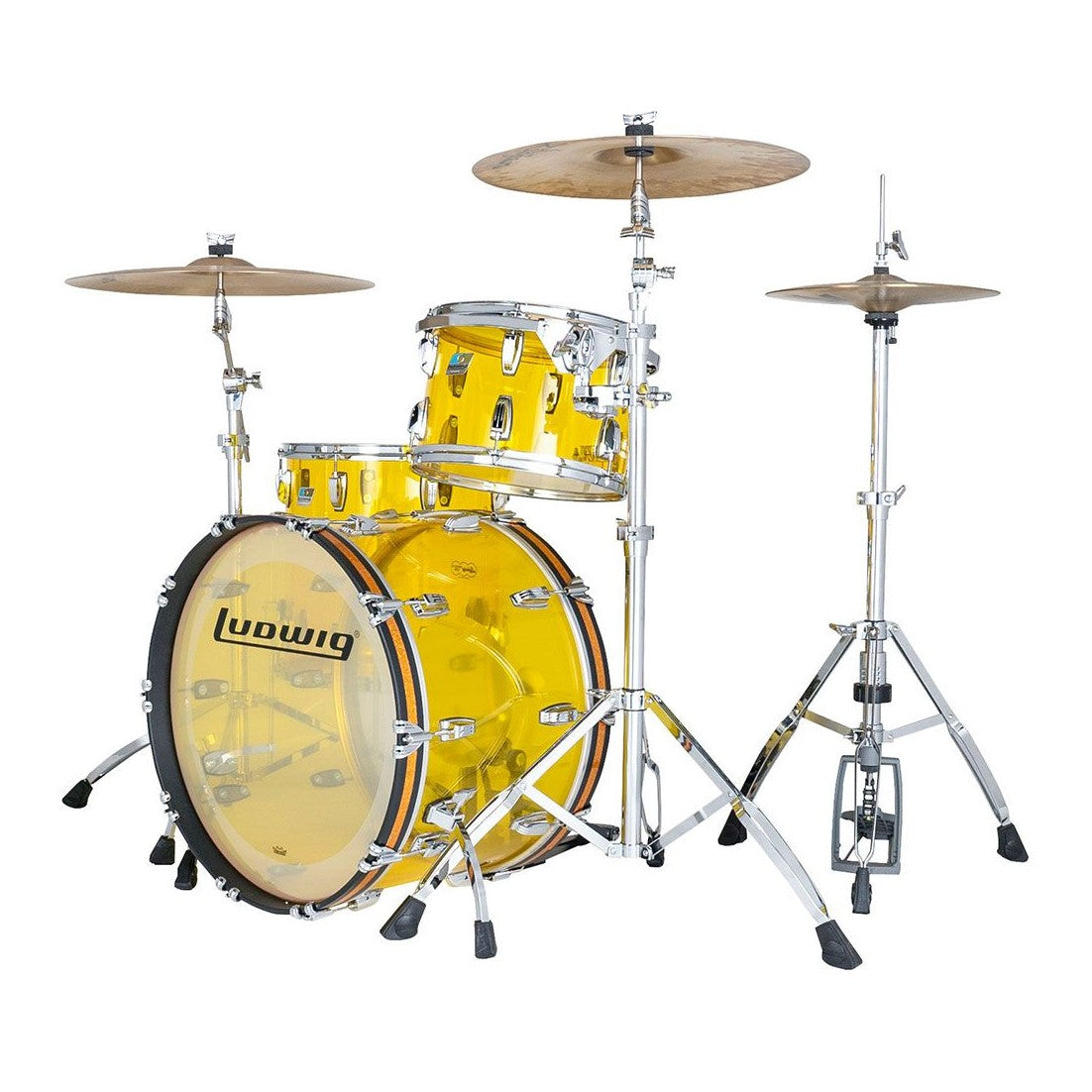 Ludwig Vistalite 3pc Drum Set Yellow 22/13/16 - Drum Center Of Portsmouth