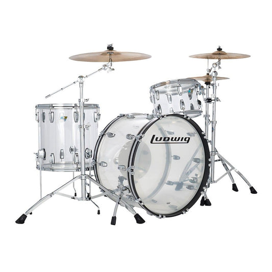 Ludwig Vistalite 3pc Drum Set Clear 24/13/16 - Drum Center Of Portsmouth