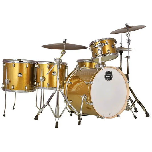 Mapex Mars Birch 5pc Crossover Drum Set Sunflower Sparkle - Drum Center Of Portsmouth