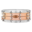 Used Pearl Music City Custom Solid Ash 14x5 Snare Drum Natural w/Boxwood-Rose Inlay - Drum Center Of Portsmouth