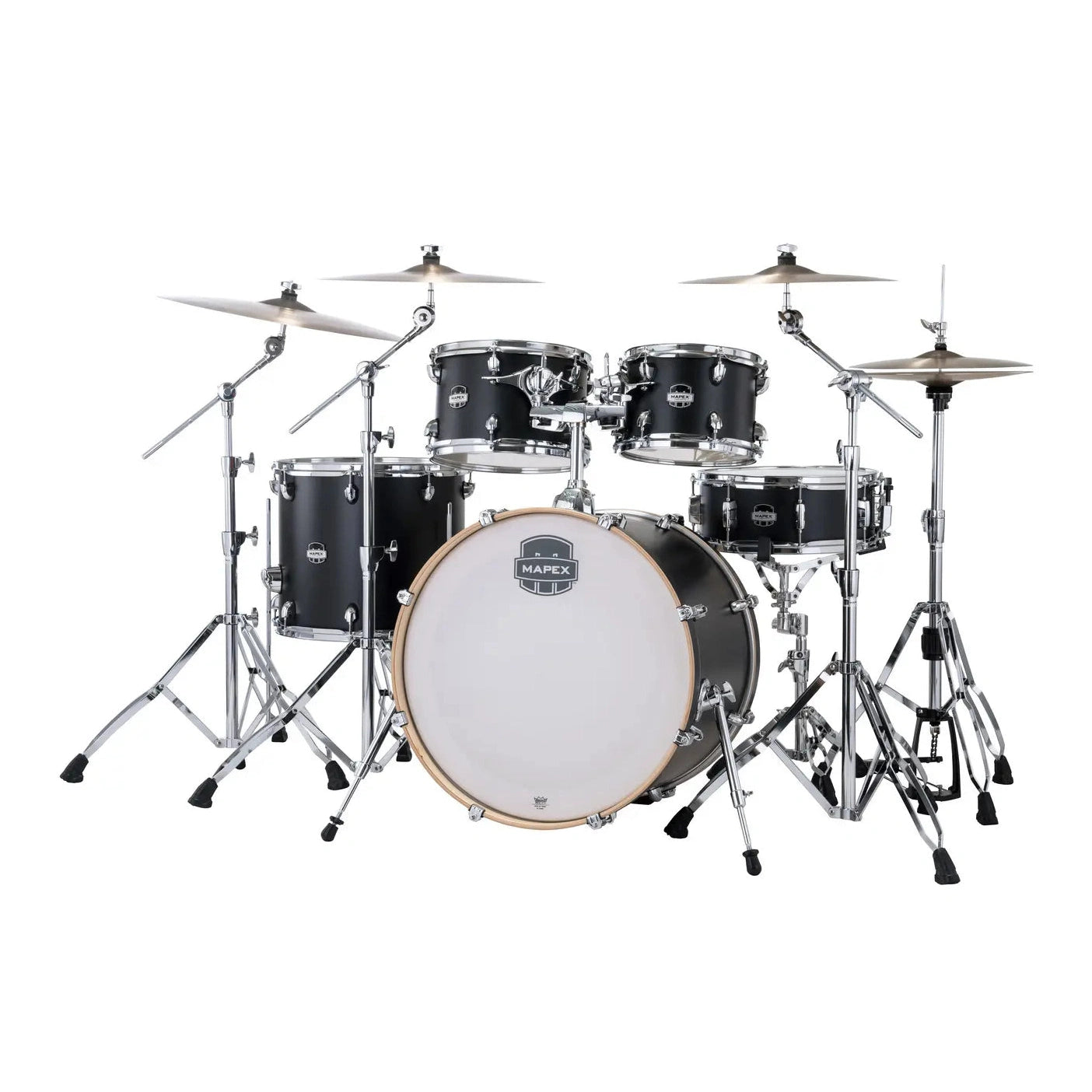 Mapex Mars Maple 5pc Rock Drum Set Matte Black
