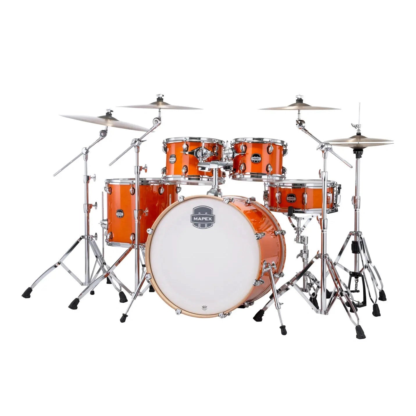 Mapex Mars Maple 5pc Rock Drum Set Glossy Amber