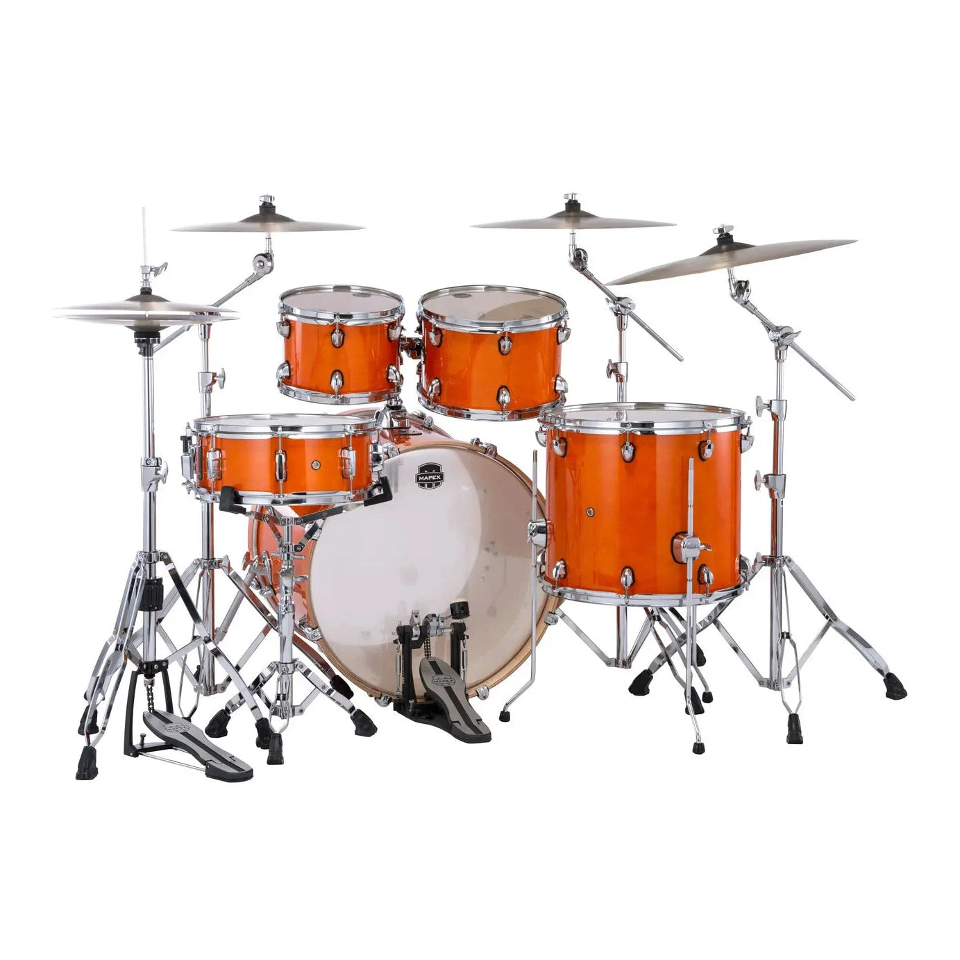 Mapex Mars Maple 5pc Rock Drum Set Glossy Amber