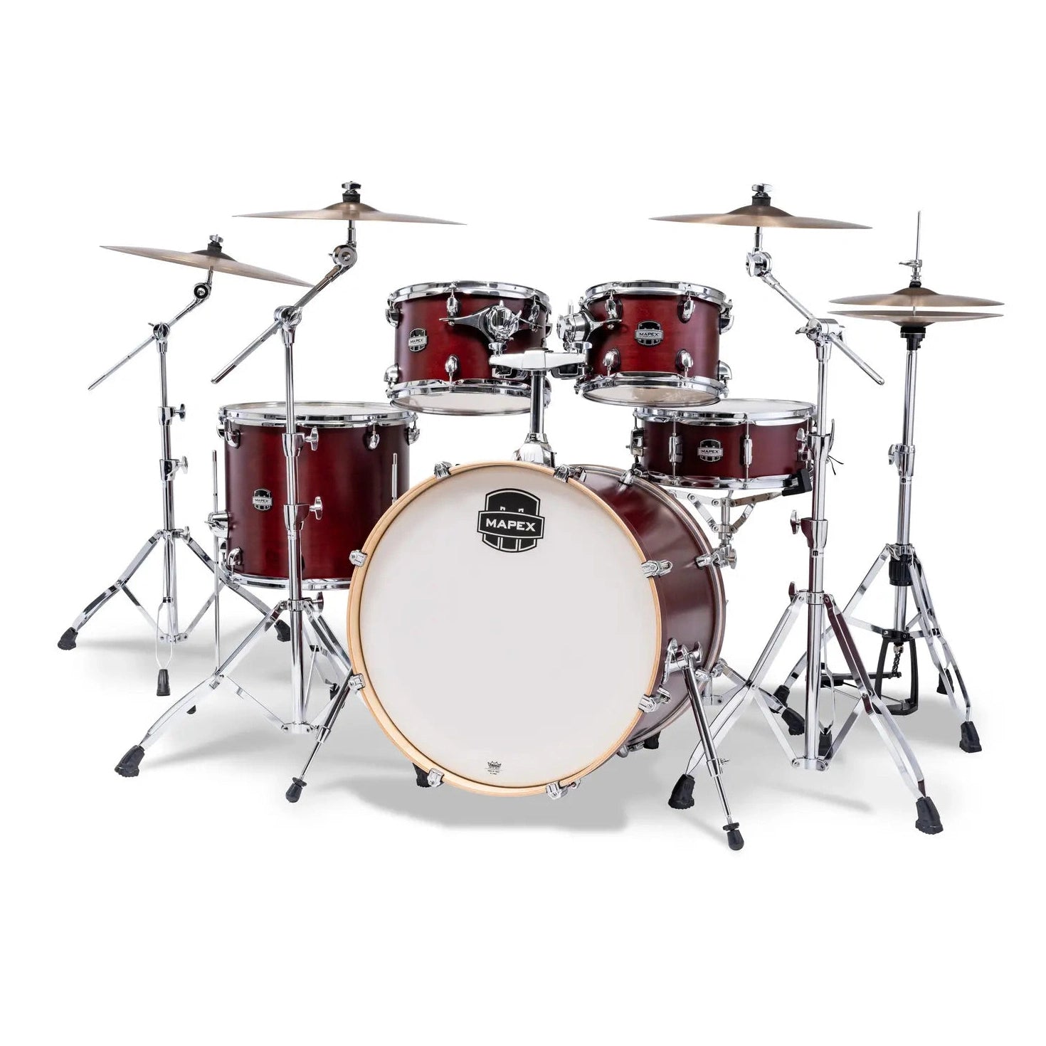 Mapex Mars Maple 5pc Rock Drum Set Merlot Satin