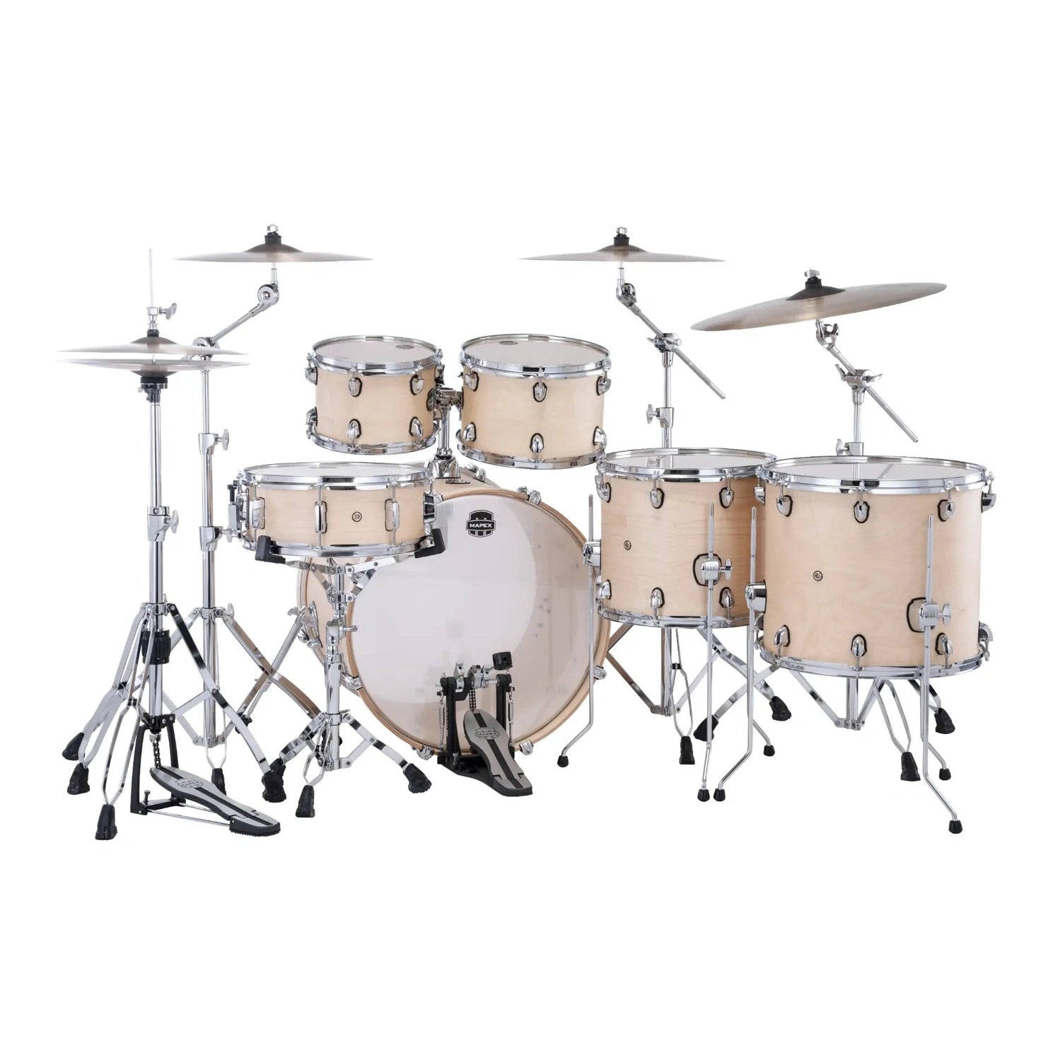 Mapex Mars Maple 6pc Studioease Drum Set Natural Satin