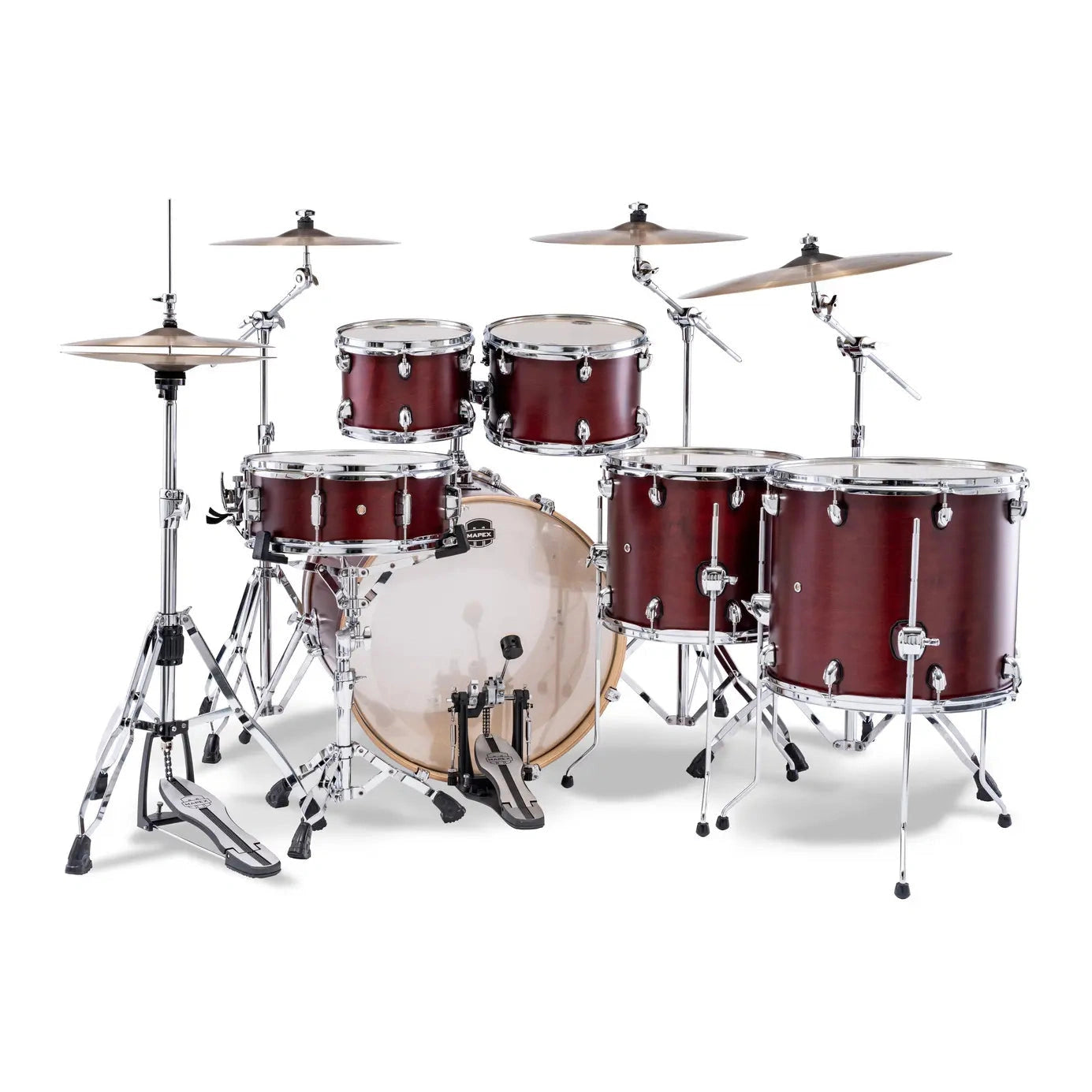 Mapex Mars Maple 6pc Studioease Drum Set Merlot Satin