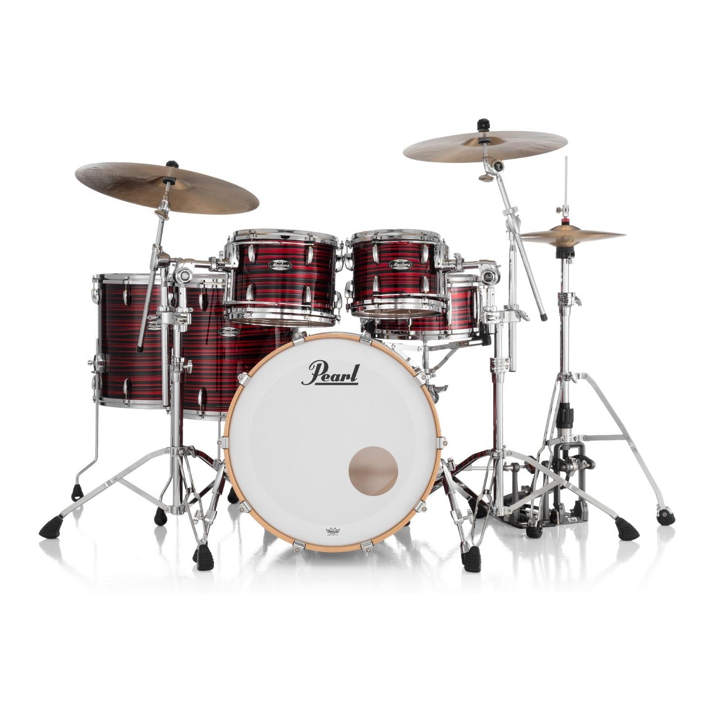 Pearl Masters Maple MM6 4pc Drum Set w/22x18BD w/Standard R2 Mounts Red Oyster Swirl - Drum Center Of Portsmouth