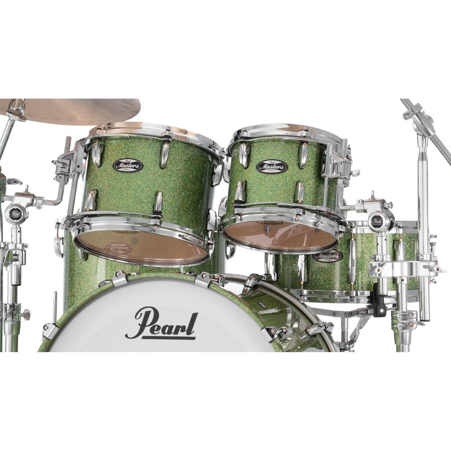 Pearl Masters Maple MM6 4pc Drum Set w/22x16BD w/L-Bracket R2 Mounts Shimmer of Oz - Drum Center Of Portsmouth
