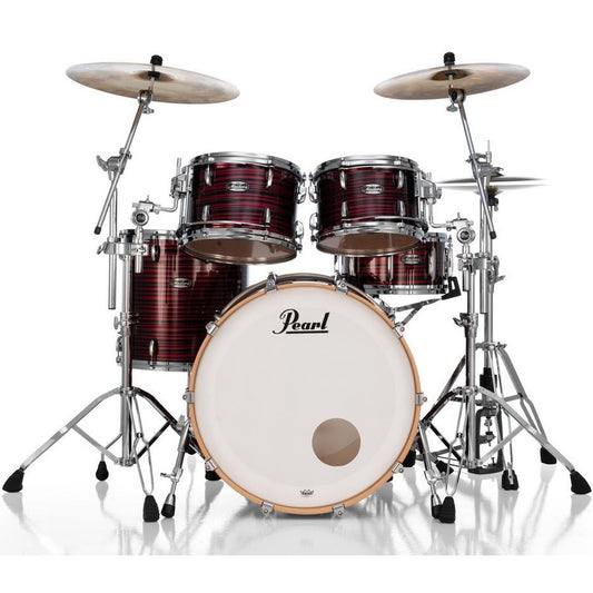 Pearl Masters Maple MM6 3pc Drum Set 20/12/14 w/L-Bracket R2 Mounts Red Oyster Swirl - Drum Center Of Portsmouth