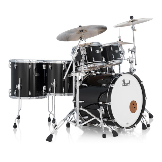 Pearl Masters Maple MM6 4pc Drum Set w/22x16BD w/L-Bracket R2 Mounts Piano Black - Drum Center Of Portsmouth