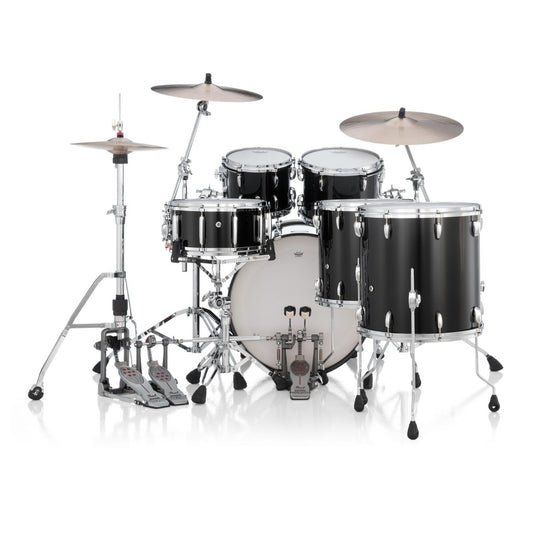 Pearl Masters Maple MM6 4pc Drum Set w/22x16BD w/L-Bracket R2 Mounts Piano Black - Drum Center Of Portsmouth