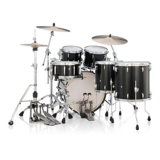 Pearl Masters Maple MM6 4pc Drum Set w/22x16BD w/L-Bracket R2 Mounts Piano Black - Drum Center Of Portsmouth