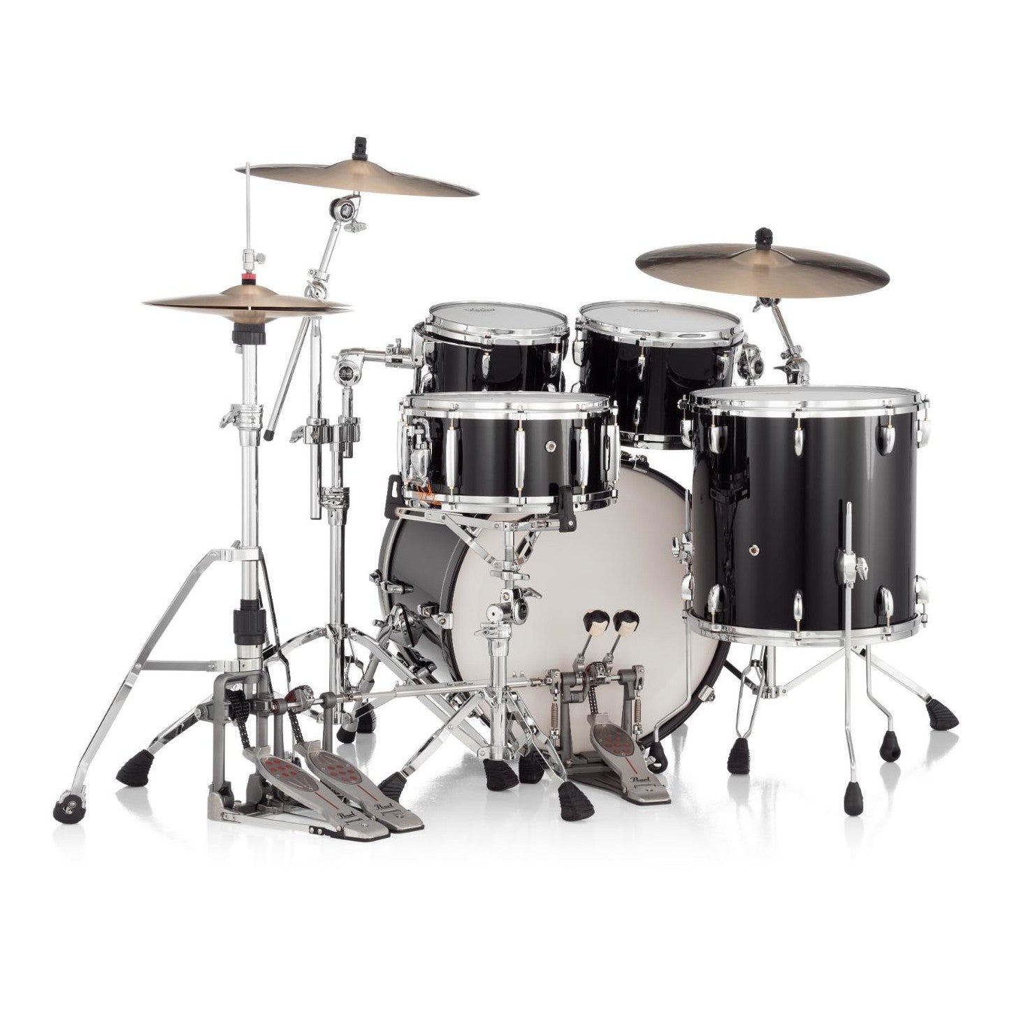 Pearl Masters Maple MM6 4pc Drum Set w/22x16BD w/Standard R2 Mounts Piano Black - Drum Center Of Portsmouth