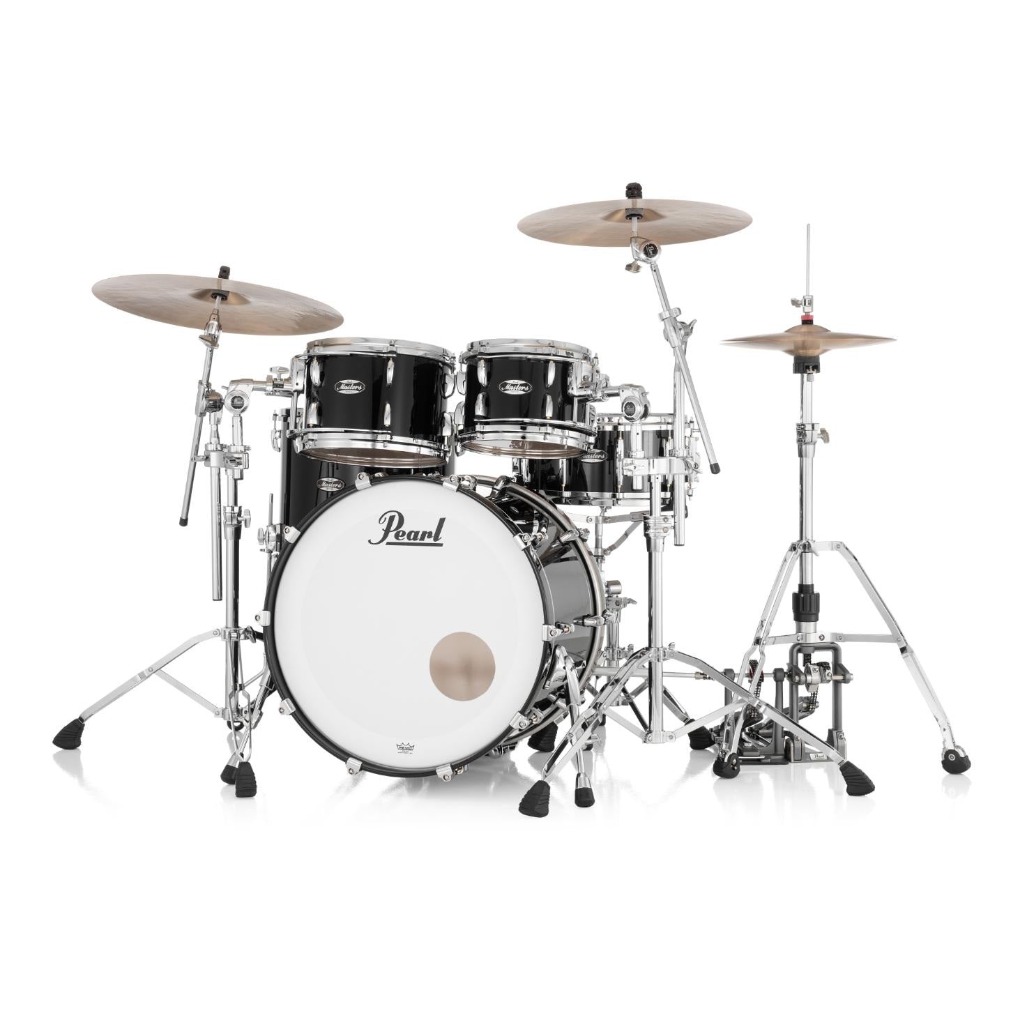Pearl Masters Maple MM6 4pc Drum Set w/22x16BD w/Standard R2 Mounts Piano Black - Drum Center Of Portsmouth